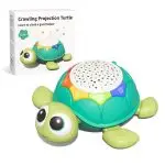 Musical turtle crawling toy for infants with lights