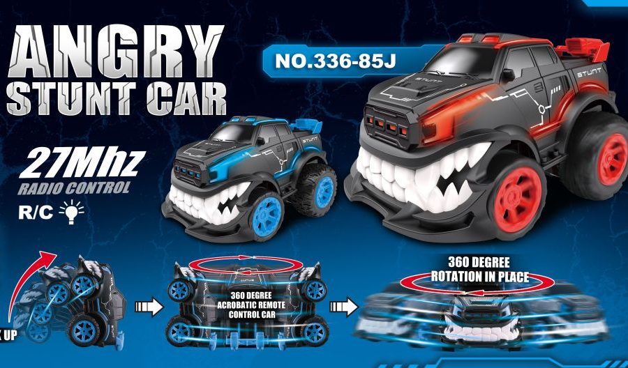 27MHz 4-Channel RC Angry Stunt Car with 360° Rotation