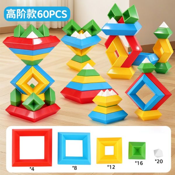 60PCS Stacking Pyramid Building Blocks CLX-251-D