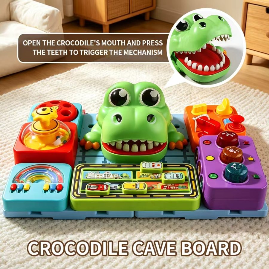 Crocodile Cave Board 7 in 1 Busy Board Toy 22-1019