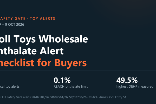 Doll toys wholesale buyer checklist after EU Safety Gate phthalate alerts, September to October 2026