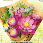 JING BLOCKS 26271 Lotus Blooming 491PCS DIY building block flower bouquet for kids and craft toy wholesalers