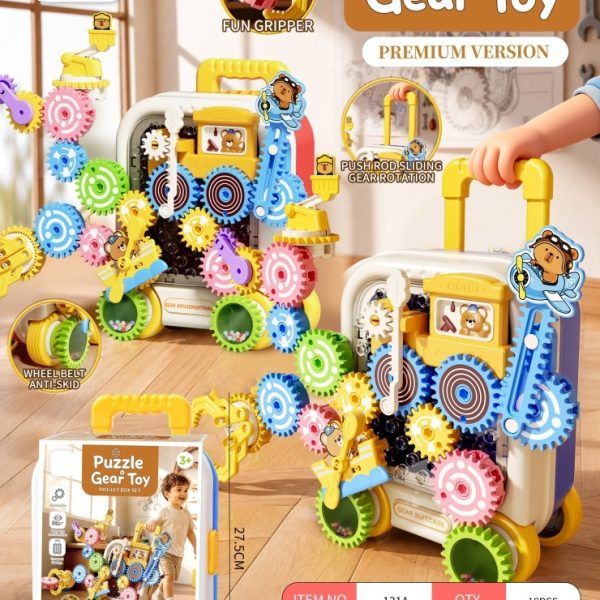 Puzzle Gear Toy Trolley DIY Box Set 131A