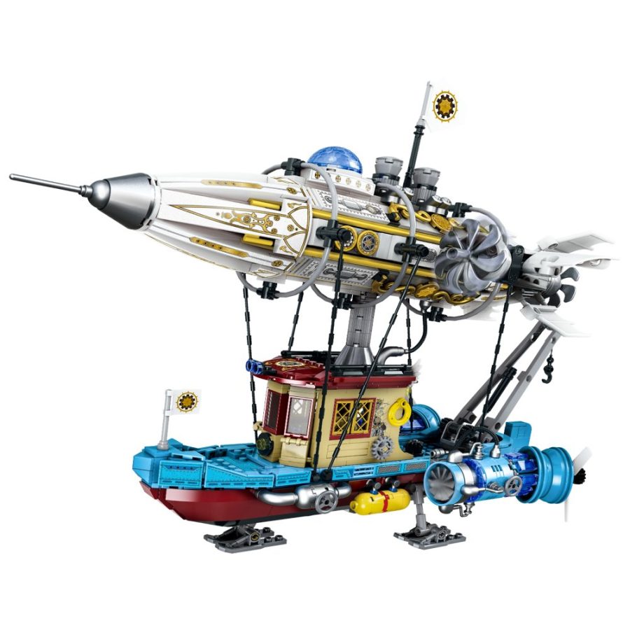 Steampunk Mechanical Airship Building Block Model 958015