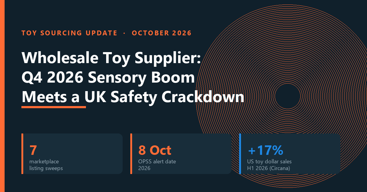 Wholesale toy supplier Q4 2026 compliance checklist with UK OPSS October alert data